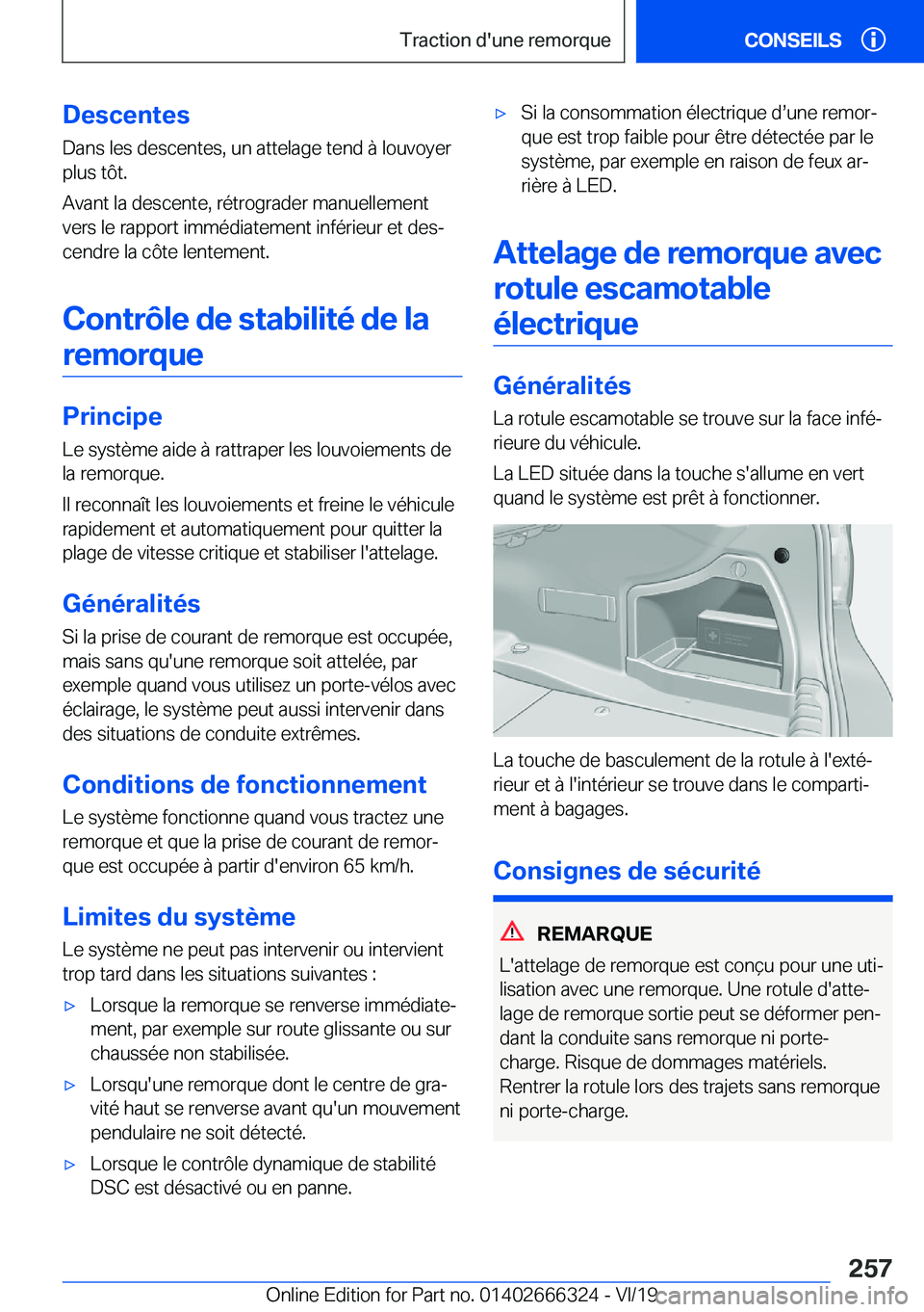 BMW 4 SERIES COUPE 2020  Notices Demploi (in French) �D�e�s�c�e�n�t�e�s
�D�a�n�s��l�e�s��d�e�s�c�e�n�t�e�s�,��u�n��a�t�t�e�l�a�g�e��t�e�n�d��