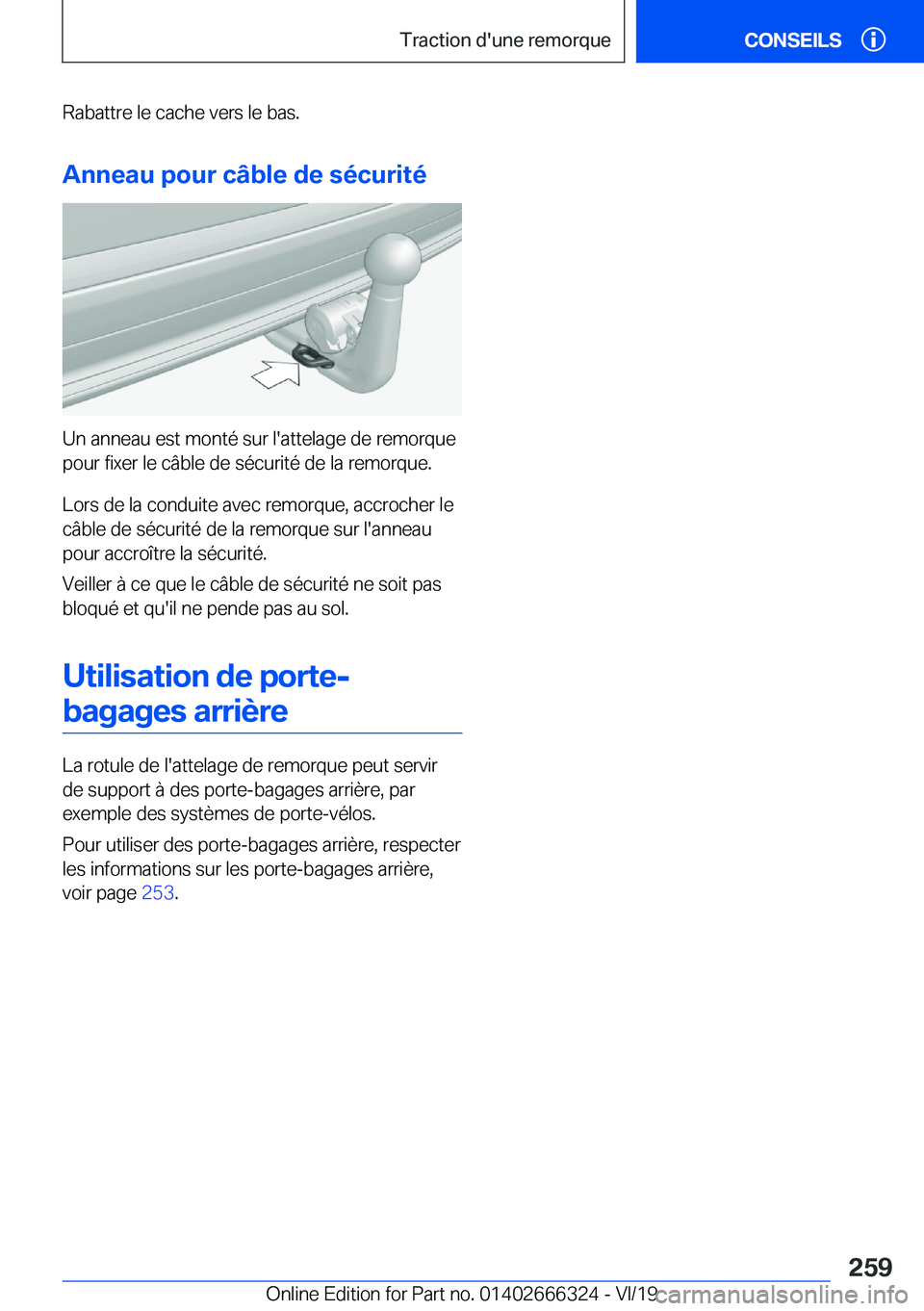 BMW 4 SERIES COUPE 2020  Notices Demploi (in French) �R�a�b�a�t�t�r�e��l�e��c�a�c�h�e��v�e�r�s��l�e��b�a�s�.
�A�n�n�e�a�u��p�o�u�r��c�