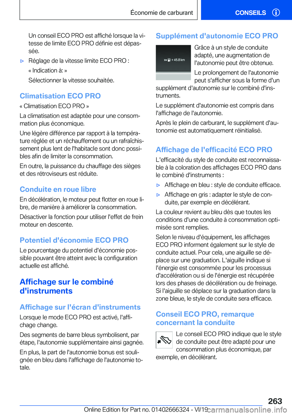 BMW 4 SERIES COUPE 2020  Notices Demploi (in French) �U�n��c�o�n�s�e�i�l��E�C�O��P�R�O��e�s�t��a�f�f�i�c�h�é��l�o�r�s�q�u�e��l�a��v�ij
�t�e�s�s�e��d�e��l�i�m�i�t�e��E�C�O��P�R�O��d�é�f�i�n�i�e��e�s�t��d�é�p�a�sj
�s�é�e�.'x�R�é�