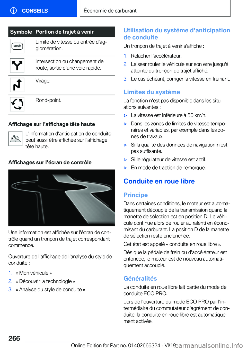 BMW 4 SERIES COUPE 2020  Notices Demploi (in French) �S�y�m�b�o�l�e�P�o�r�t�i�o�n��d�e��t�r�a�j�e�t��