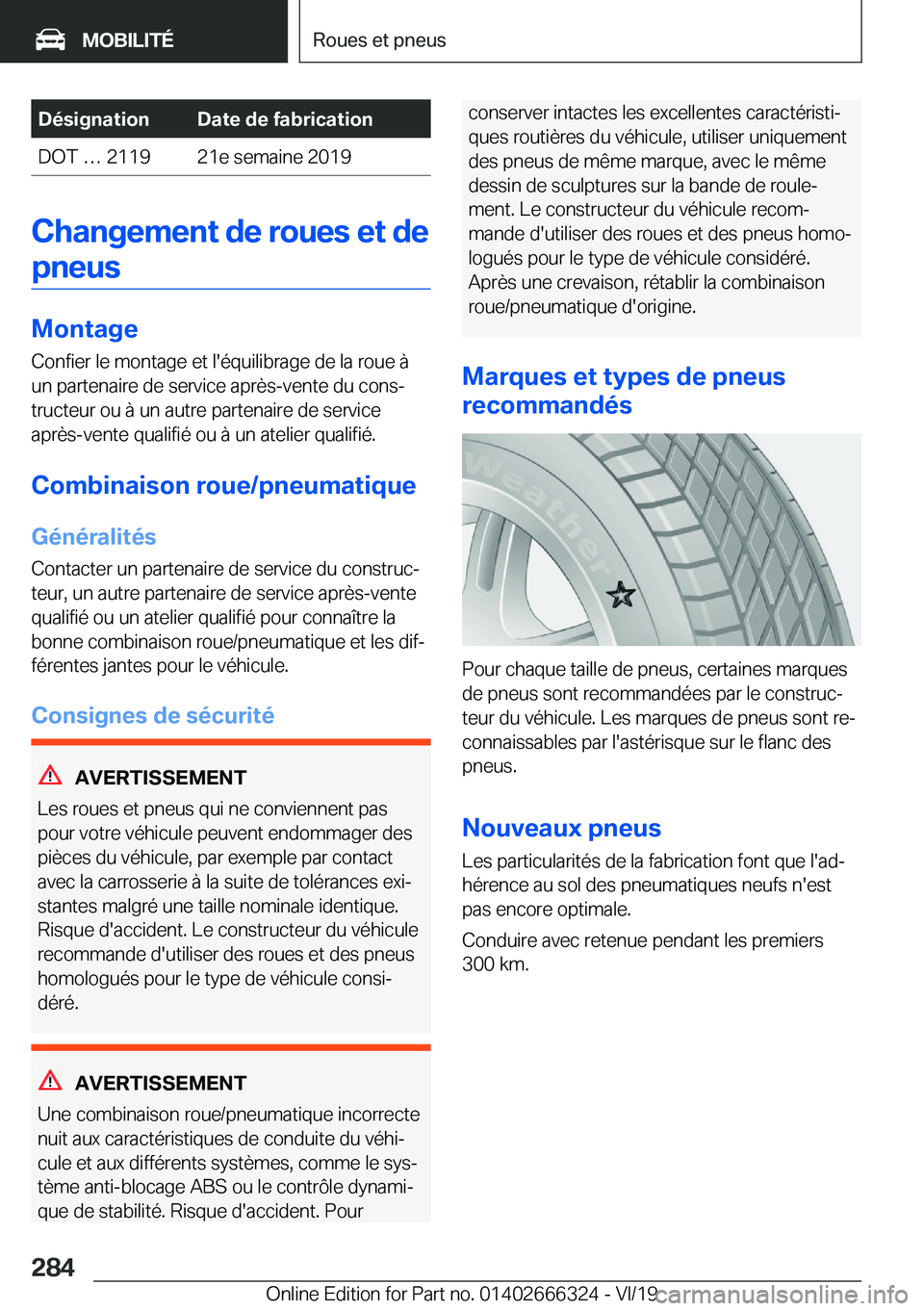 BMW 4 SERIES COUPE 2020  Notices Demploi (in French) �D�é�s�i�g�n�a�t�i�o�n�D�a�t�e��d�e��f�a�b�r�i�c�a�t�i�o�n�D�O�T�