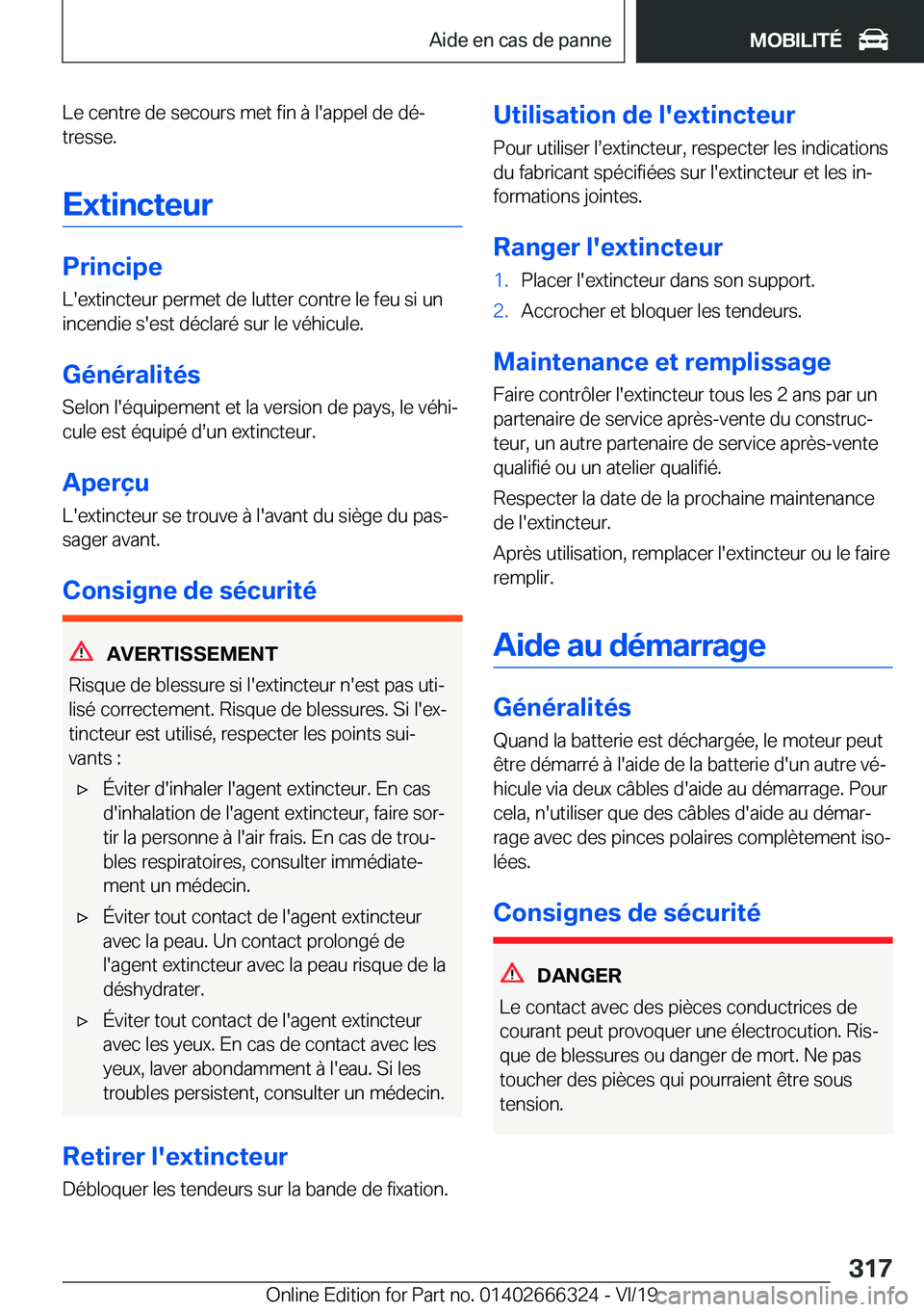 BMW 4 SERIES COUPE 2020  Notices Demploi (in French) �L�e��c�e�n�t�r�e��d�e��s�e�c�o�u�r�s��m�e�t��f�i�n��