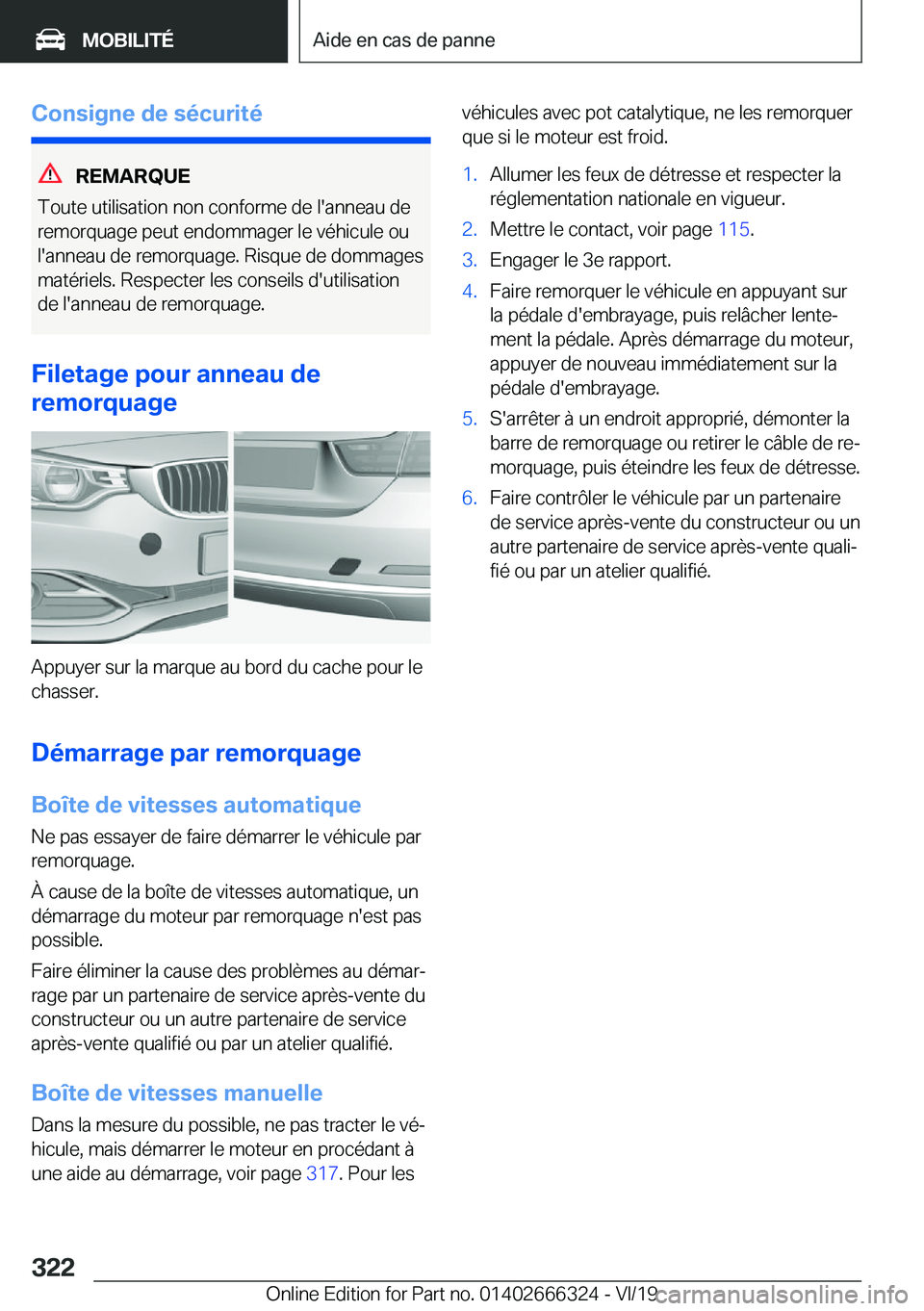 BMW 4 SERIES COUPE 2020  Notices Demploi (in French) �C�o�n�s�i�g�n�e��d�e��s�é�c�u�r�i�t�é
�R�E�M�A�R�Q�U�E
�T�o�u�t�e��u�t�i�l�i�s�a�t�i�o�n��n�o�n��c�o�n�f�o�r�m�e��d�e��l�'�a�n�n�e�a�u��d�e �r�e�m�o�r�q�u�a�g�e��p�e�u�t��e�n�d�o�m�m�