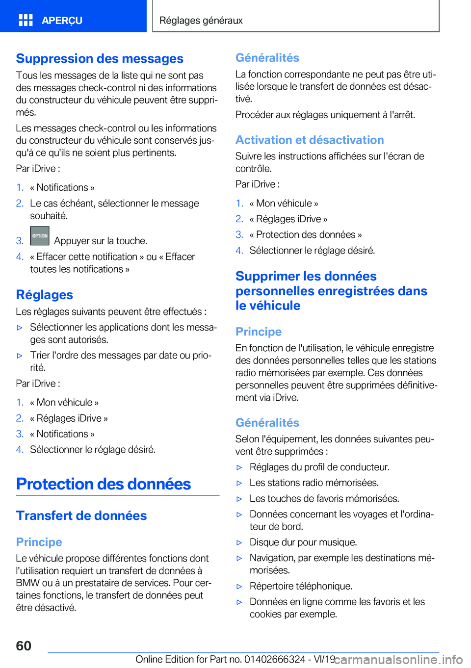 BMW 4 SERIES COUPE 2020  Notices Demploi (in French) �S�u�p�p�r�e�s�s�i�o�n��d�e�s��m�e�s�s�a�g�e�s
�T�o�u�s��l�e�s��m�e�s�s�a�g�e�s��d�e��l�a��l�i�s�t�e��q�u�i��n�e��s�o�n�t��p�a�s
�d�e�s��m�e�s�s�a�g�e�s��c�h�e�c�k�-�c�o�n�t�r�o�l��n�i�