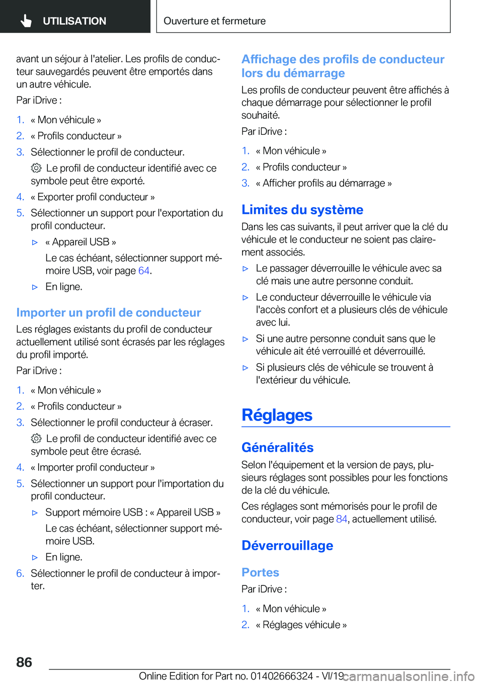 BMW 4 SERIES COUPE 2020  Notices Demploi (in French) �a�v�a�n�t��u�n��s�é�j�o�u�r��