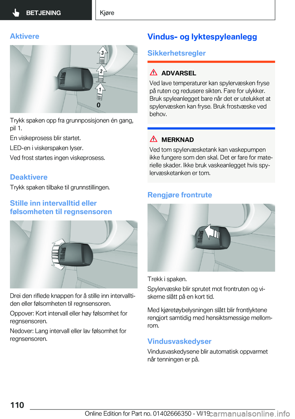BMW 4 SERIES COUPE 2020  InstruksjonsbØker (in Norwegian) �A�k�t�i�v�e�r�e
�T�r�y�k�k��s�p�a�k�e�n��o�p�p��f�r�a��g�r�u�n�n�p�o�s�i�s�j�o�n�e�n��