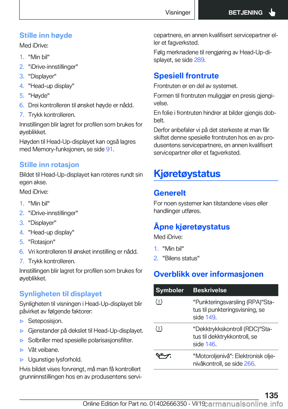 BMW 4 SERIES COUPE 2020  InstruksjonsbØker (in Norwegian) �S�t�i�l�l�e��i�n�n��h�