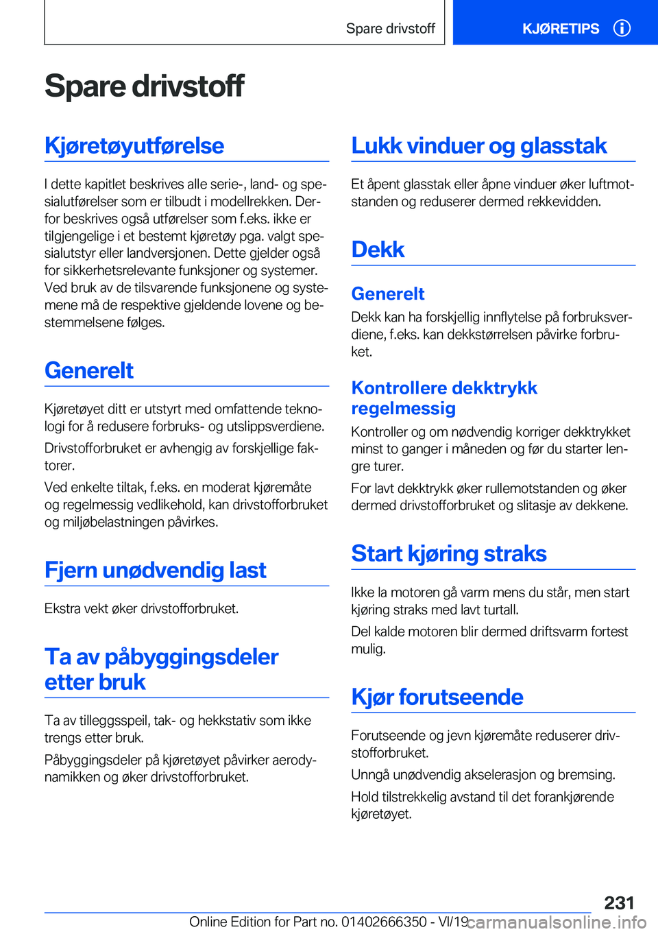 BMW 4 SERIES COUPE 2020  InstruksjonsbØker (in Norwegian) �S�p�a�r�e��d�r�i�v�s�t�o�f�f�K�j�