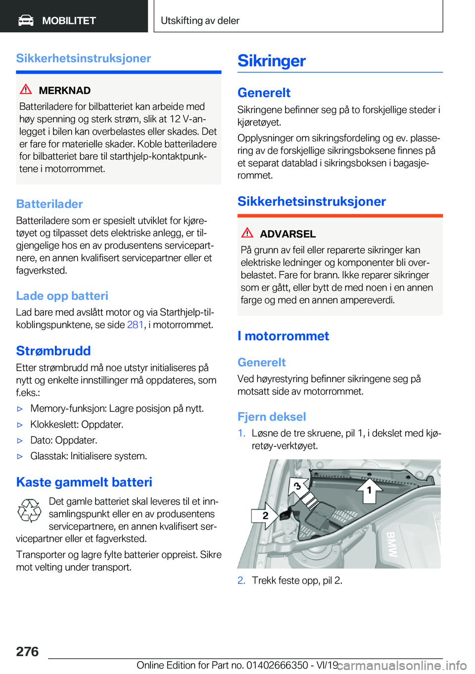 BMW 4 SERIES COUPE 2020  InstruksjonsbØker (in Norwegian) �S�i�k�k�e�r�h�e�t�s�i�n�s�t�r�u�k�s�j�o�n�e�r
�M�E�R�K�N�A�D
�B�a�t�t�e�r�i�l�a�d�e�r�e��f�o�r��b�i�l�b�a�t�t�e�r�i�e�t��k�a�n��a�r�b�e�i�d�e��m�e�d
�h�