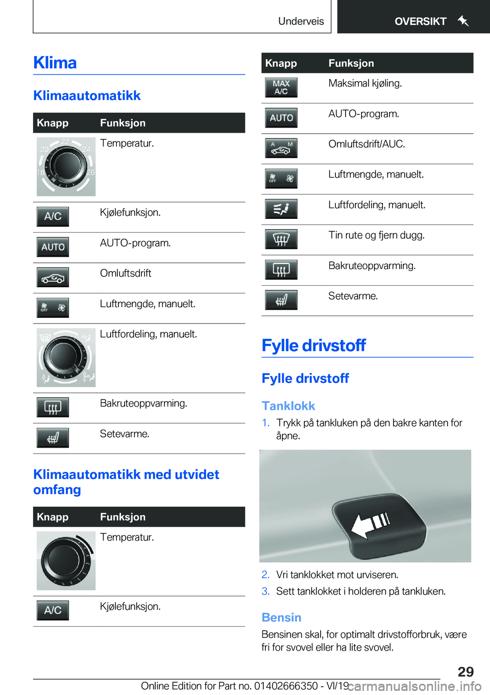 BMW 4 SERIES COUPE 2020  InstruksjonsbØker (in Norwegian) �K�l�i�m�a
�K�l�i�m�a�a�u�t�o�m�a�t�i�k�k
�K�n�a�p�p�F�u�n�k�s�j�o�n�T�e�m�p�e�r�a�t�u�r�.�K�j�