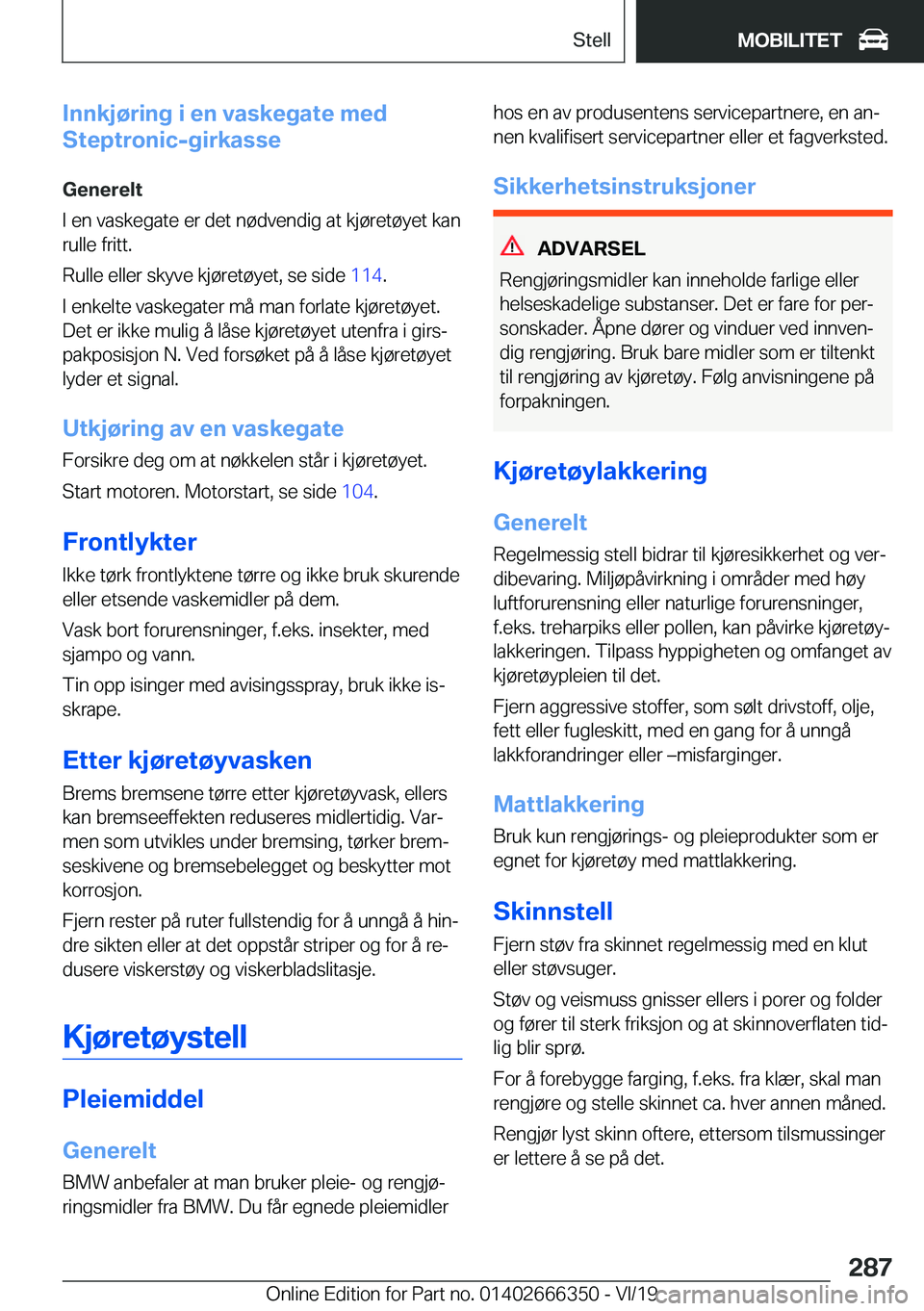BMW 4 SERIES COUPE 2020  InstruksjonsbØker (in Norwegian) �I�n�n�k�j�