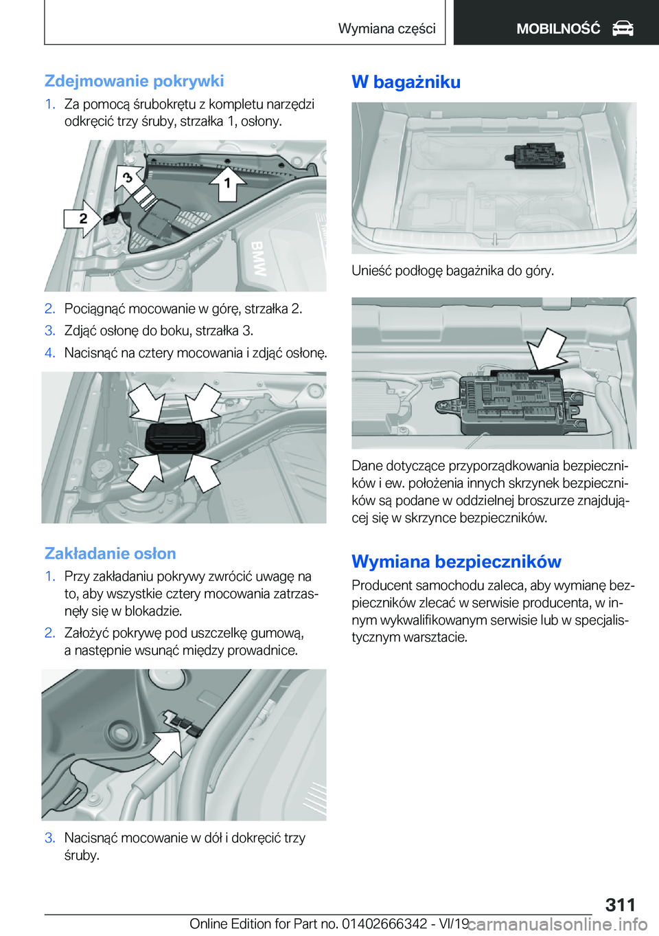 BMW 4 SERIES COUPE 2020  Instrukcja obsługi (in Polish) �Z�d�e�j�m�o�w�a�n�i�e��p�o�k�r�y�w�k�i�1�.�Z�a��p�o�m�o�c�