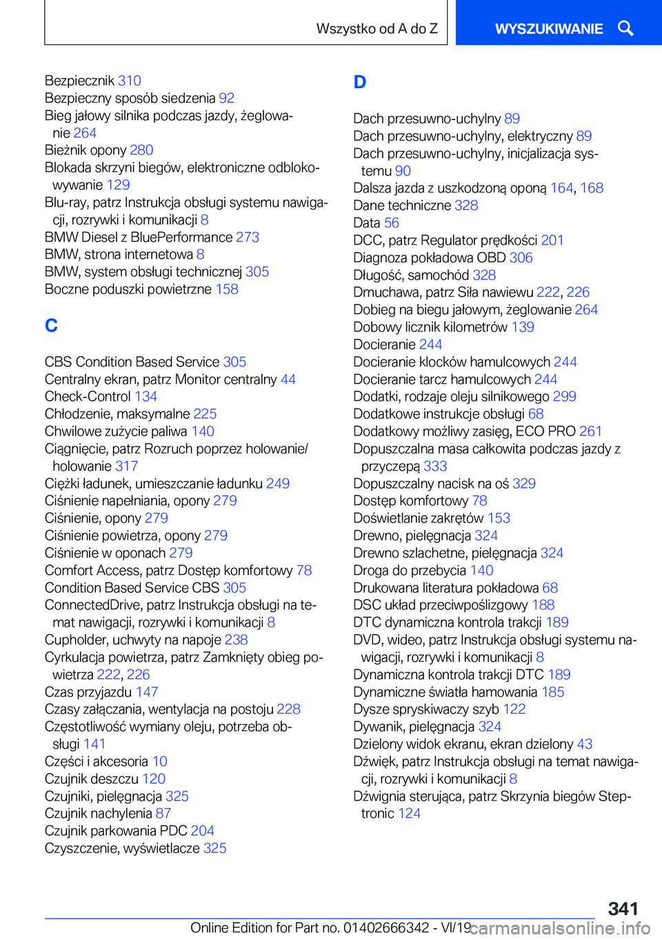BMW 4 SERIES COUPE 2020  Instrukcja obsługi (in Polish) �B�e�z�p�i�e�c�z�n�i�k��3�1�0�
�B�e�z�p�i�e�c�z�n�y��s�p�o�s�