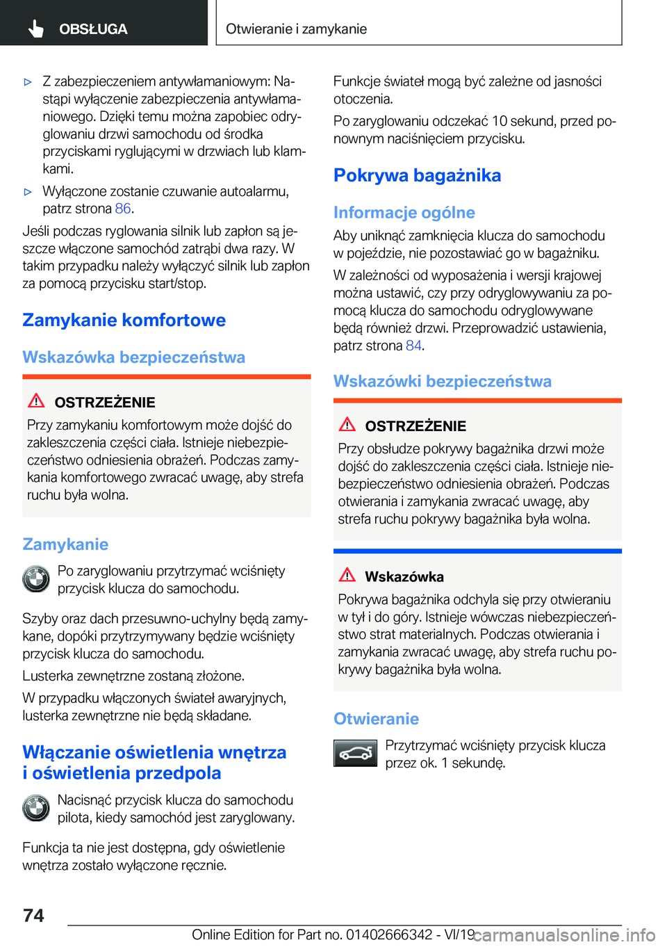 BMW 4 SERIES COUPE 2020  Instrukcja obsługi (in Polish) 'x�Z��z�a�b�e�z�p�i�e�c�z�e�n�i�e�m��a�n�t�y�w�ł�a�m�a�n�i�o�w�y�m�:��N�aj�s�t�