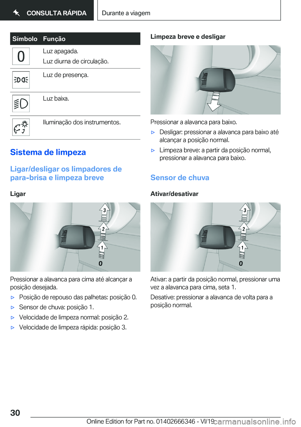 BMW 4 SERIES COUPE 2020  Manual do condutor (in Portuguese) �S�