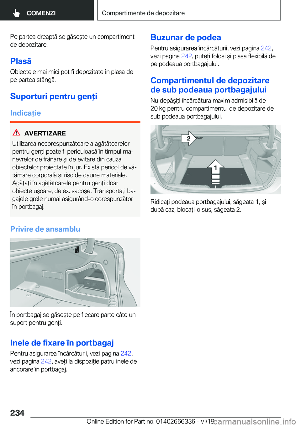 BMW 4 SERIES COUPE 2020  Ghiduri De Utilizare (in Romanian) �P�e��p�a�r�t�e�a��d�r�e�a�p�t�