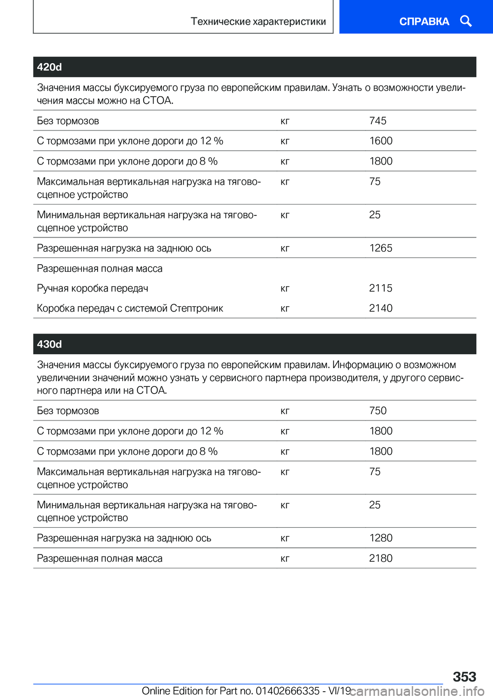 BMW 4 SERIES COUPE 2020  Руково �4�2�0�d 
