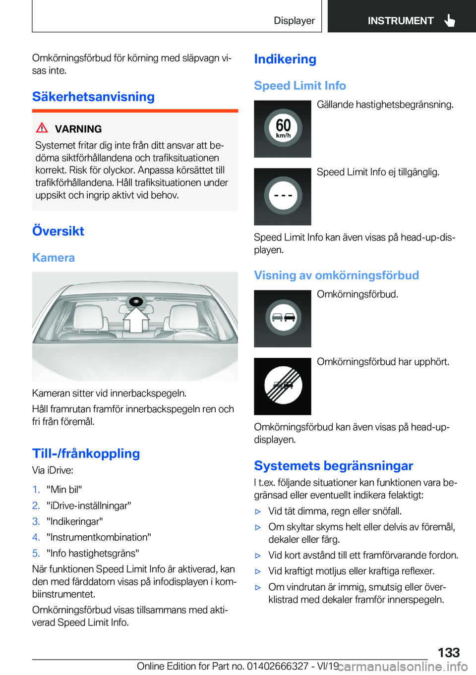 BMW 4 SERIES COUPE 2020  InstruktionsbÖcker (in Swedish) �O�m�k�