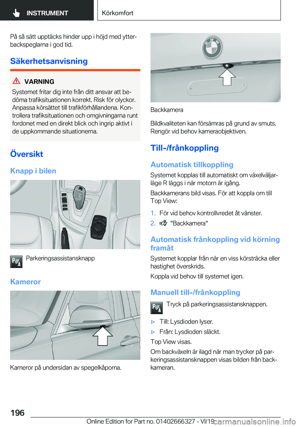 BMW 4 SERIES COUPE 2020  InstruktionsbÖcker (in Swedish) �P�å��s�å��s�ä�t�t��u�p�p�t�ä�c�k�s��h�i�n�d�e�r��u�p�p��i��h�