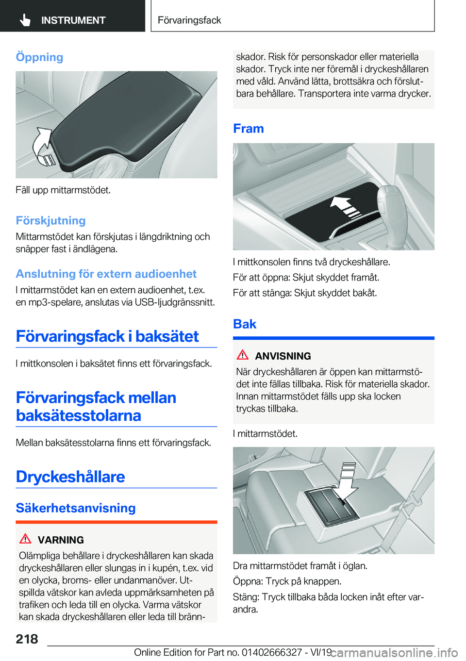 BMW 4 SERIES COUPE 2020  InstruktionsbÖcker (in Swedish) �