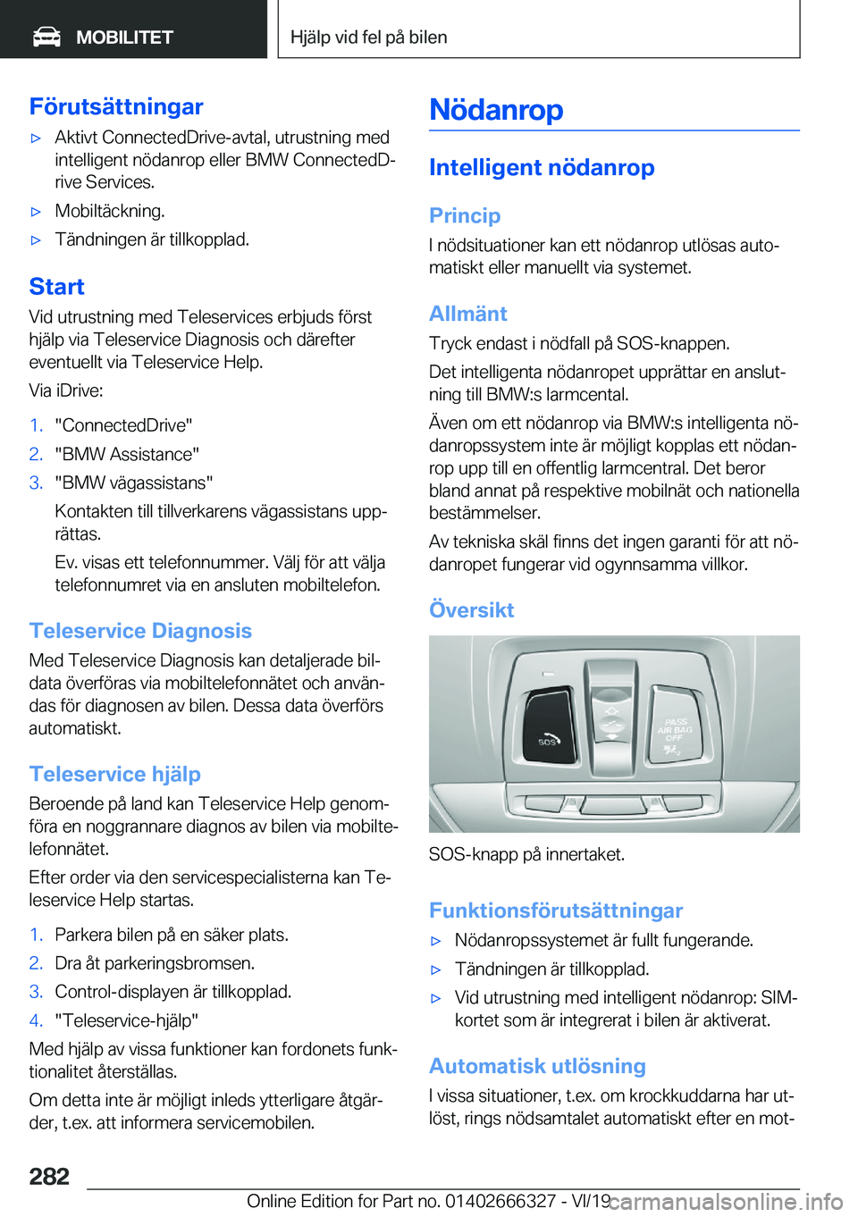 BMW 4 SERIES COUPE 2020  InstruktionsbÖcker (in Swedish) �F�