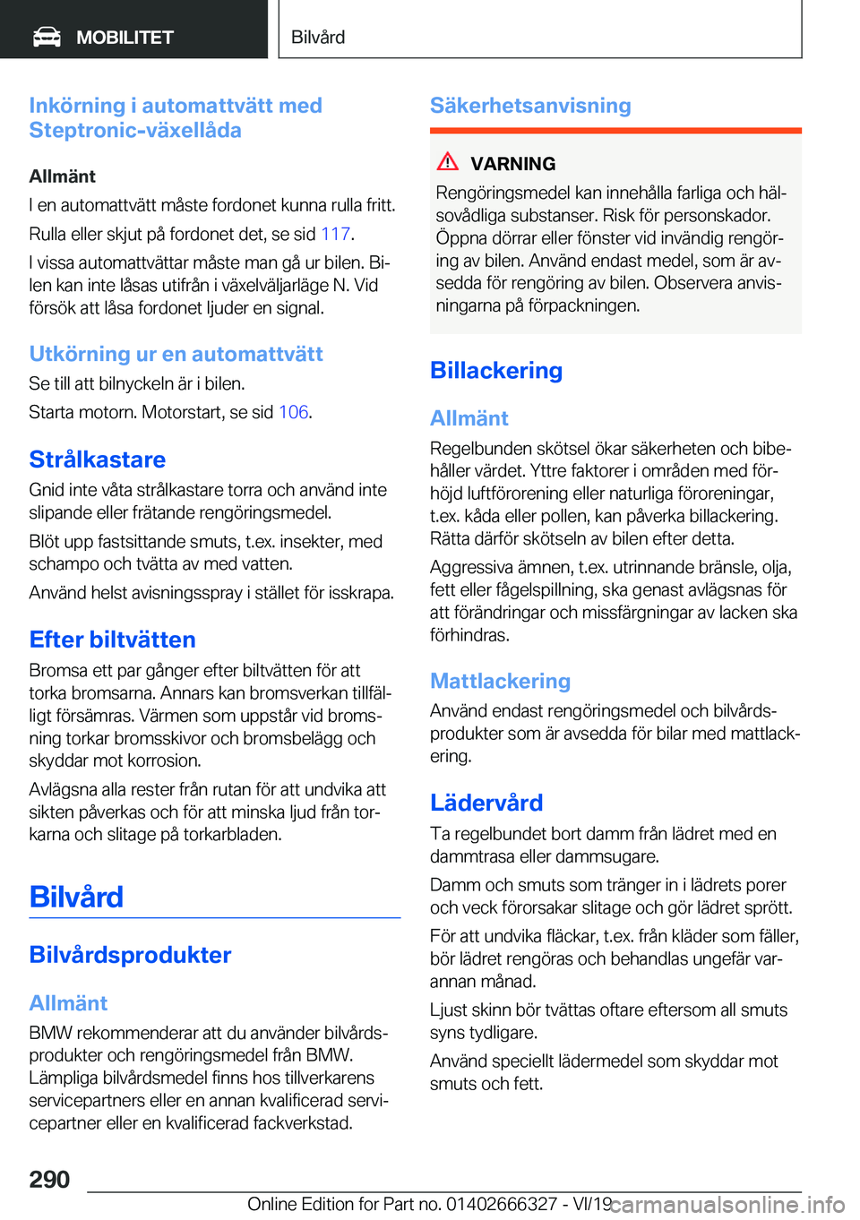 BMW 4 SERIES COUPE 2020  InstruktionsbÖcker (in Swedish) �I�n�k�