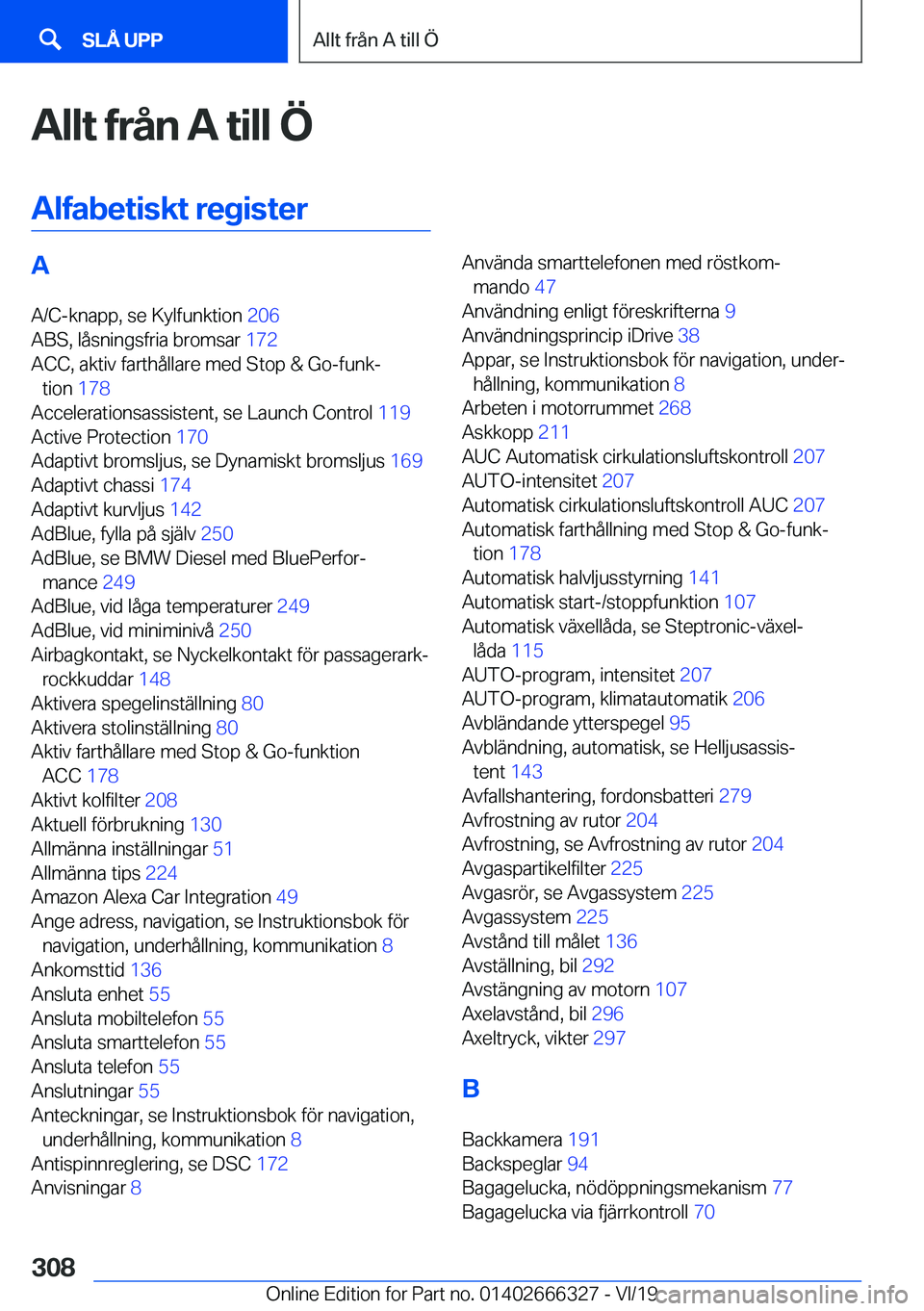 BMW 4 SERIES COUPE 2020  InstruktionsbÖcker (in Swedish) �A�l�l�t��f�r�å�n��A��t�i�l�l��