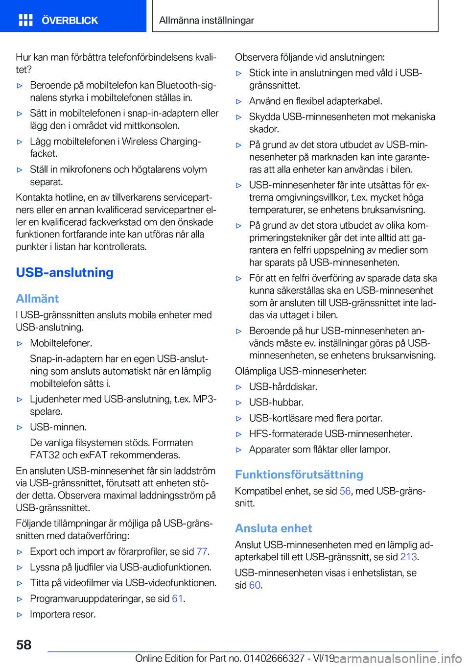 BMW 4 SERIES COUPE 2020  InstruktionsbÖcker (in Swedish) �H�u�r��k�a�n��m�a�n��f�
