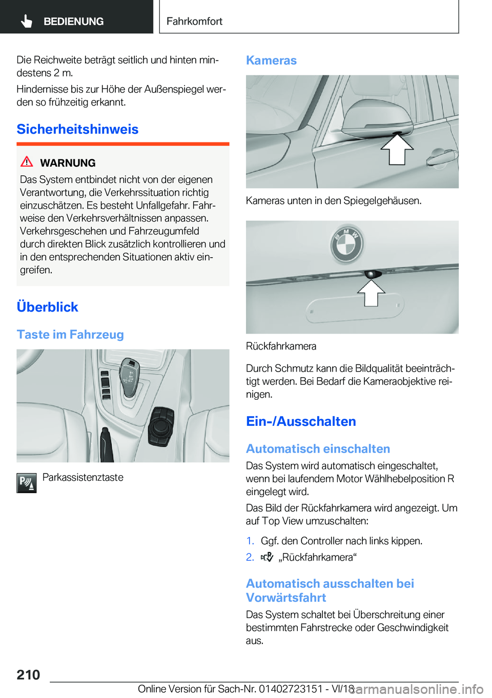 BMW 4 SERIES COUPE 2019  Betriebsanleitungen (in German) �D�i�e��R�e�i�c�h�w�e�i�t�e��b�e�t�r�