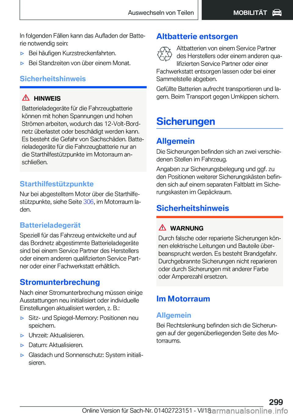 BMW 4 SERIES COUPE 2019  Betriebsanleitungen (in German) �I�n��f�o�l�g�e�n�d�e�n��F�