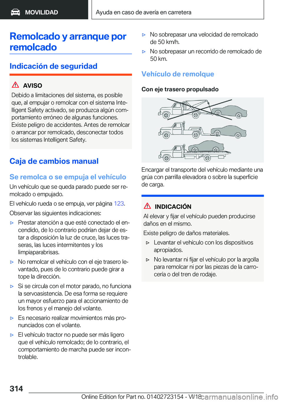 BMW 4 SERIES COUPE 2019  Manuales de Empleo (in Spanish) �R�e�m�o�l�c�a�d�o��y��a�r�r�a�n�q�u�e��p�o�r�r�e�m�o�l�c�a�d�o
�I�n�d�i�c�a�c�i�