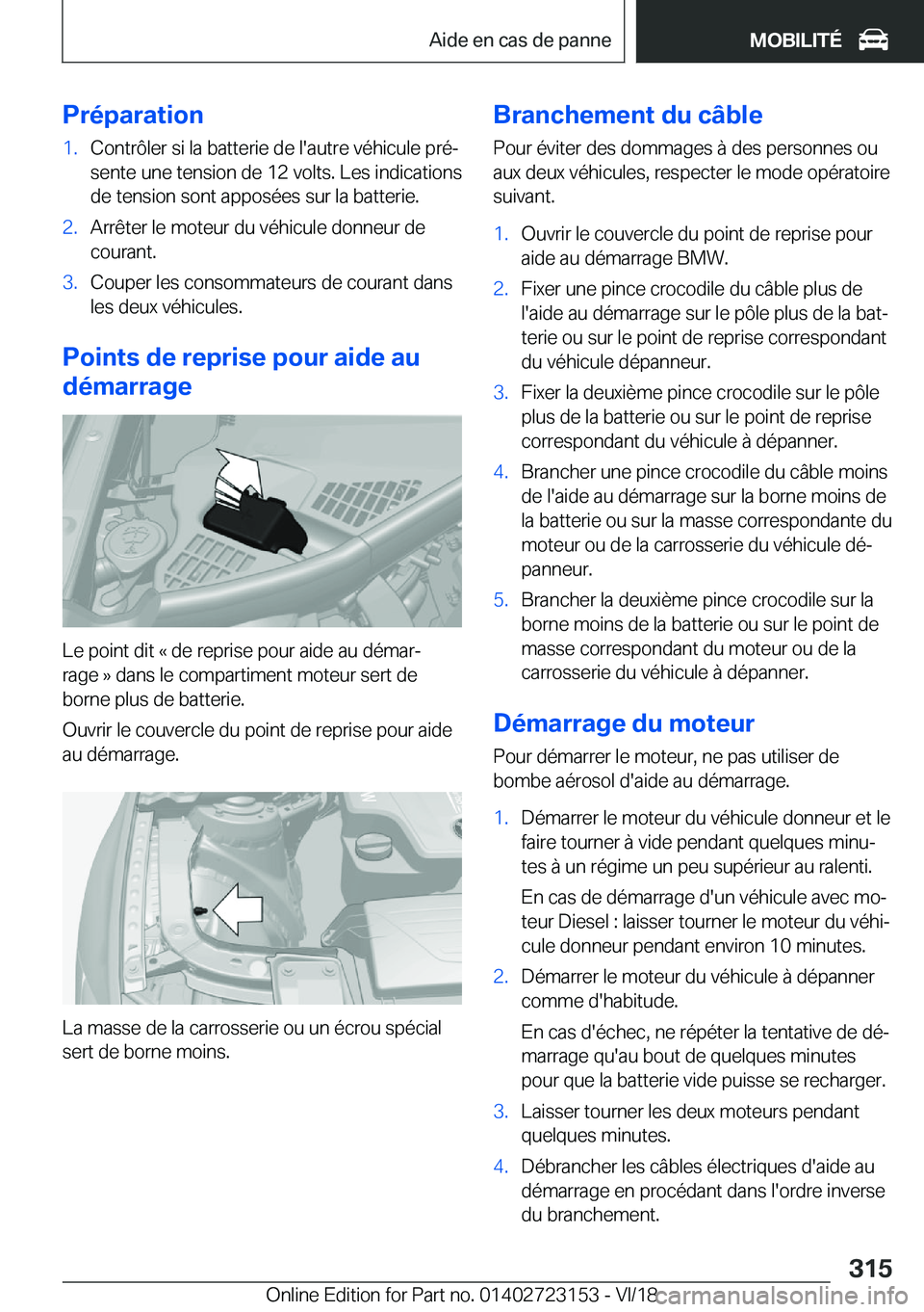 BMW 4 SERIES COUPE 2019  Notices Demploi (in French) �P�r�é�p�a�r�a�t�i�o�n�1�.�C�o�n�t�r�