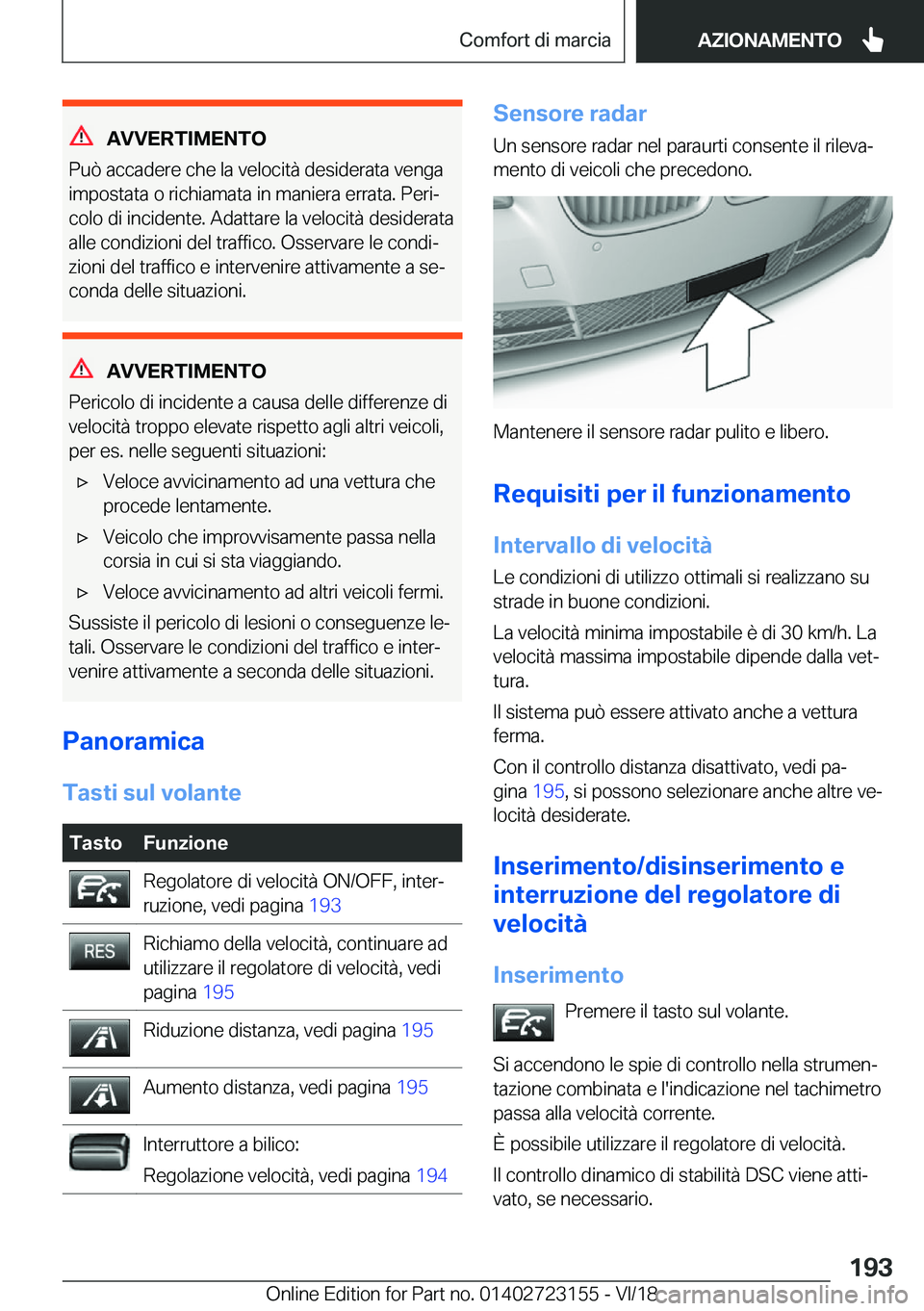 BMW 4 SERIES COUPE 2019  Libretti Di Uso E manutenzione (in Italian) �A�V�V�E�R�T�I�M�E�N�T�O
�P�u�