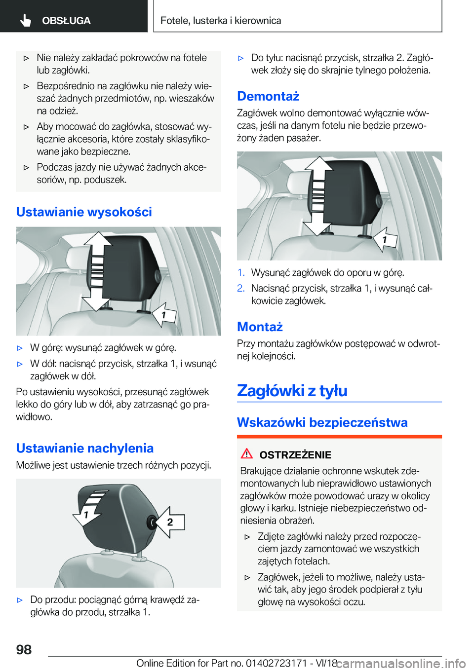 BMW 4 SERIES COUPE 2019  Instrukcja obsługi (in Polish) 'x�N�i�e��n�a�l�e9�y��z�a�k�ł�a�d�a�