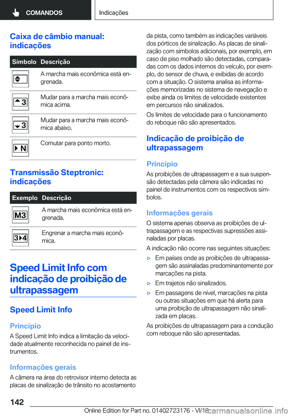 BMW 4 SERIES COUPE 2019  Manual do condutor (in Portuguese) �C�a�i�x�a��d�e��c�â�m�b�i�o��m�a�n�u�a�l�:
�i�n�d�i�c�a�