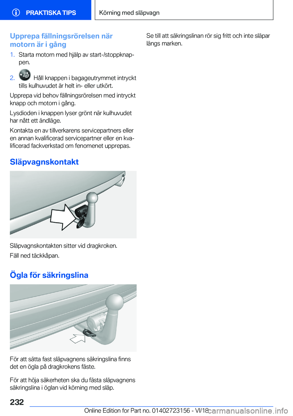 BMW 4 SERIES COUPE 2019  InstruktionsbÖcker (in Swedish) �U�p�p�r�e�p�a��f�ä�l�l�n�i�n�g�s�r�