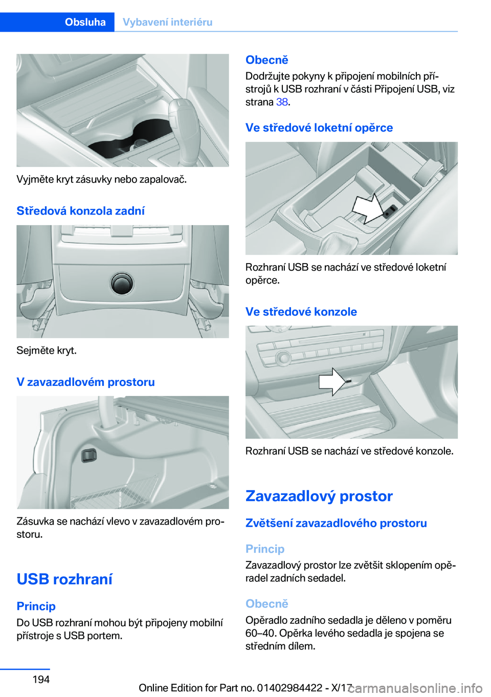 BMW 4 SERIES COUPE 2018  Návod na použití (in Czech) �V�y�j�m�ě�t�e� �k�r�y�t� �z�
