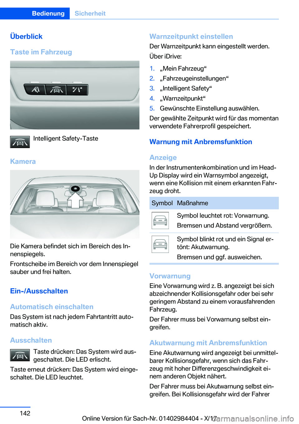 BMW 4 SERIES COUPE 2018  Betriebsanleitungen (in German) �