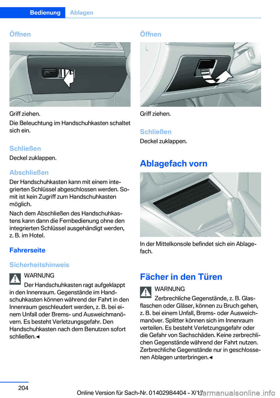 BMW 4 SERIES COUPE 2018  Betriebsanleitungen (in German) �
