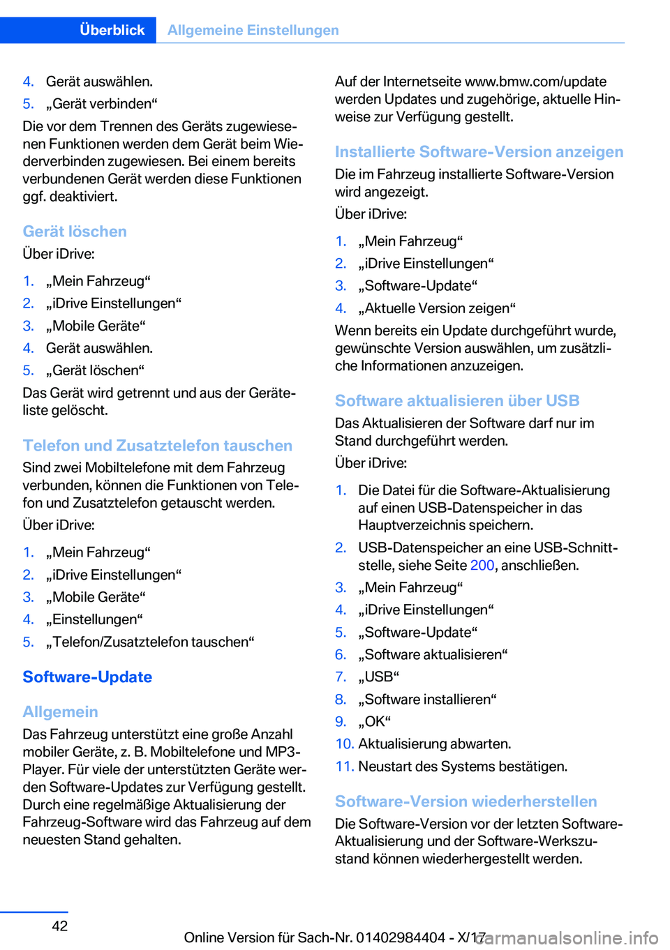 BMW 4 SERIES COUPE 2018  Betriebsanleitungen (in German) �4�.�G�e�r�
