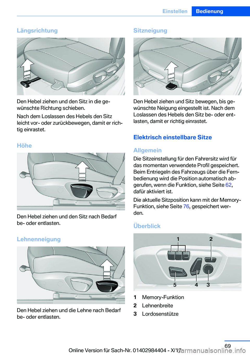 BMW 4 SERIES COUPE 2018  Betriebsanleitungen (in German) �L�