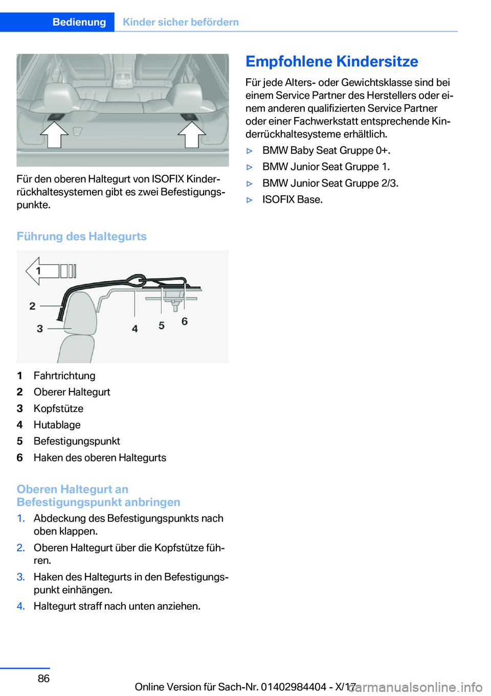 BMW 4 SERIES COUPE 2018  Betriebsanleitungen (in German) �F�