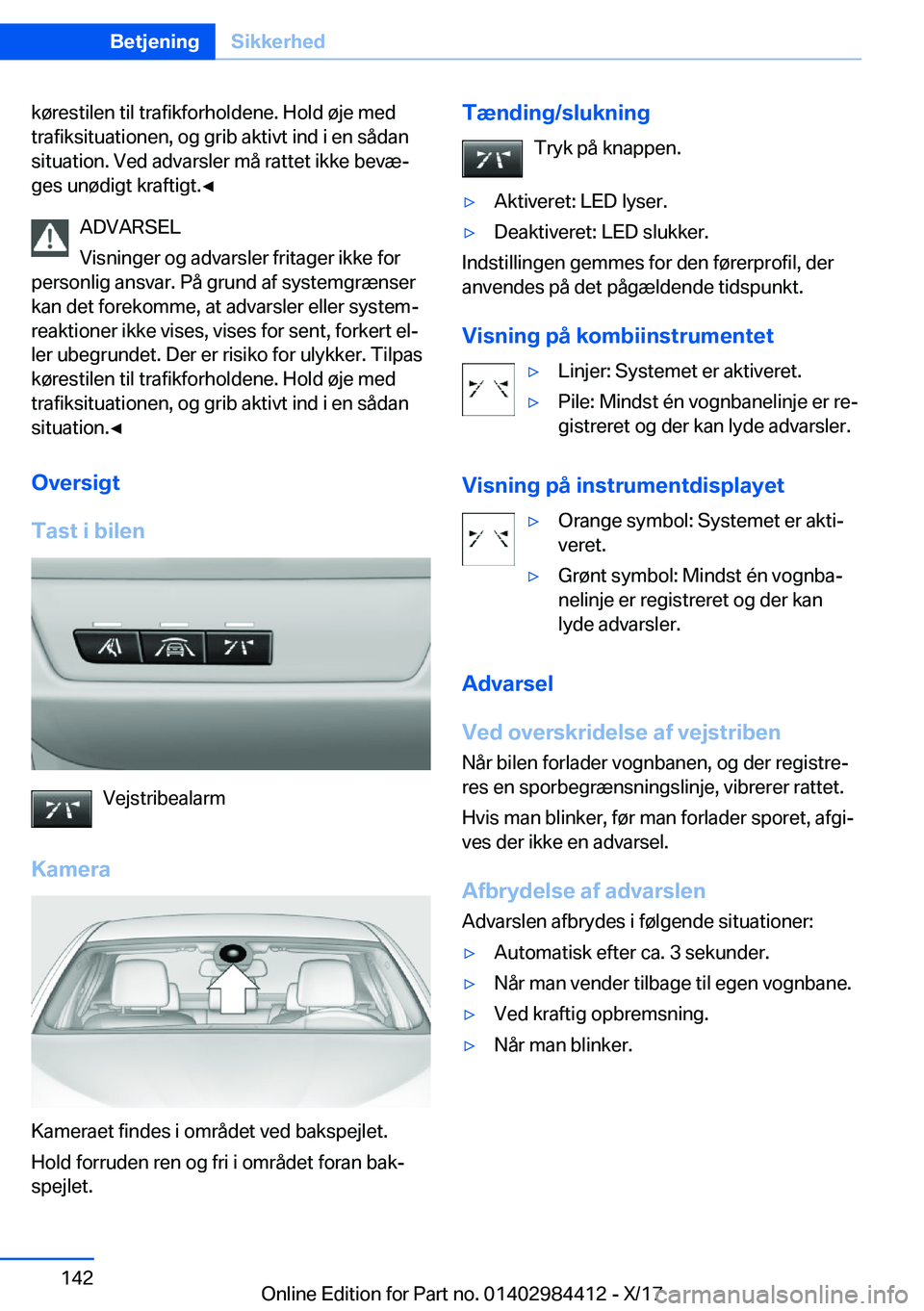 BMW 4 SERIES COUPE 2018  InstruktionsbØger (in Danish) �k�