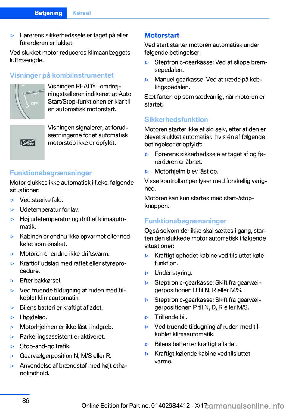 BMW 4 SERIES COUPE 2018  InstruktionsbØger (in Danish) 'y�F�