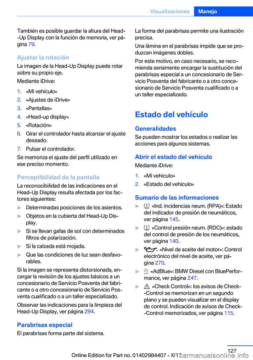BMW 4 SERIES COUPE 2018  Manuales de Empleo (in Spanish) �T�a�m�b�i�