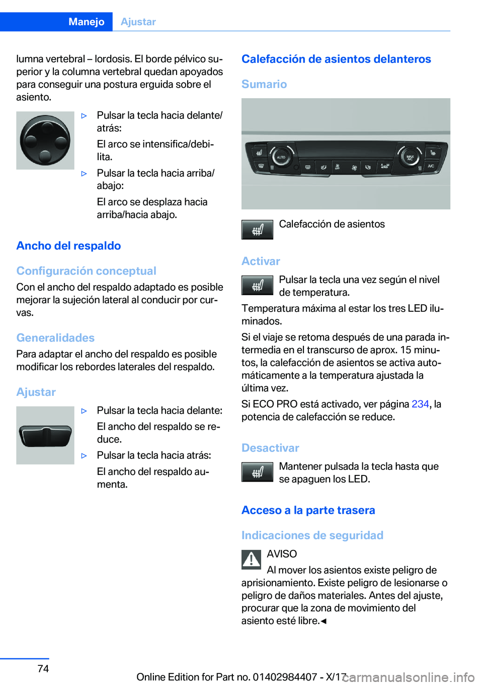 BMW 4 SERIES COUPE 2018  Manuales de Empleo (in Spanish) �l�u�m�n�a� �v�e�r�t�e�b�r�a�l� m� �l�o�r�d�o�s�i�s�.� �E�l� �b�o�r�d�e� �p�