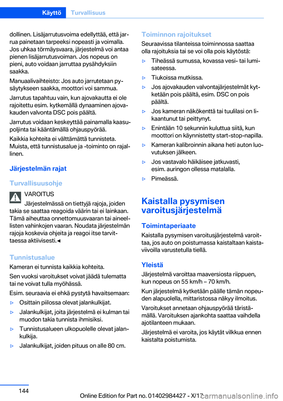 BMW 4 SERIES COUPE 2018  Omistajan Käsikirja (in Finnish) �d�o�l�l�i�n�e�n�.� �L�i�s�