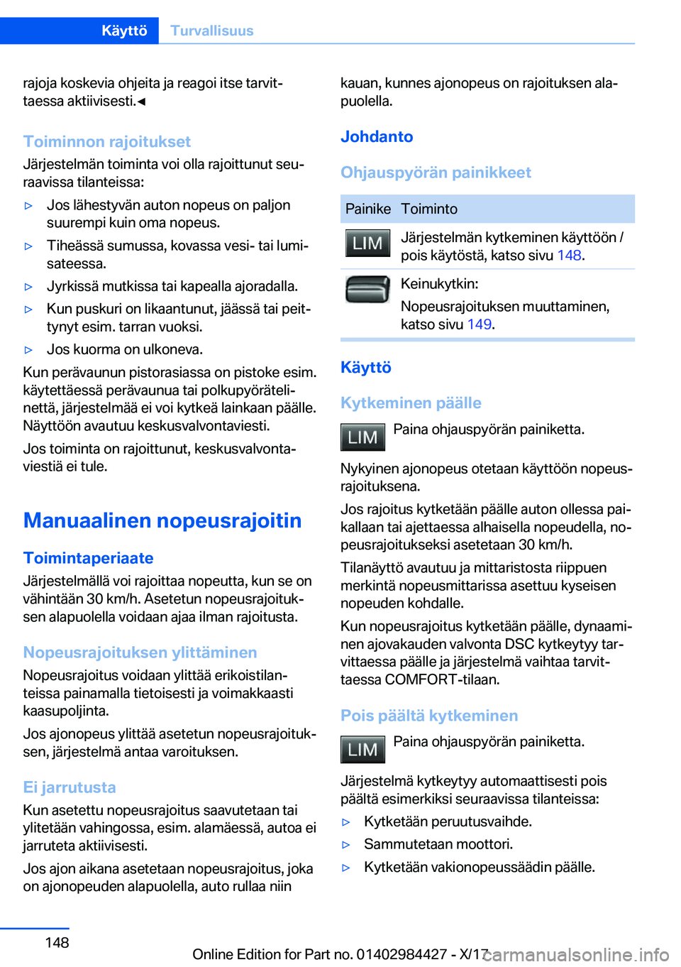 BMW 4 SERIES COUPE 2018  Omistajan Käsikirja (in Finnish) �r�a�j�o�j�a� �k�o�s�k�e�v�i�a� �o�h�j�e�i�t�a� �j�a� �r�e�a�g�o�i� �i�t�s�e� �t�a�r�v�i�tj
�t�a�e�s�s�a� �a�k�t�i�i�v�i�s�e�s�t�i�.'