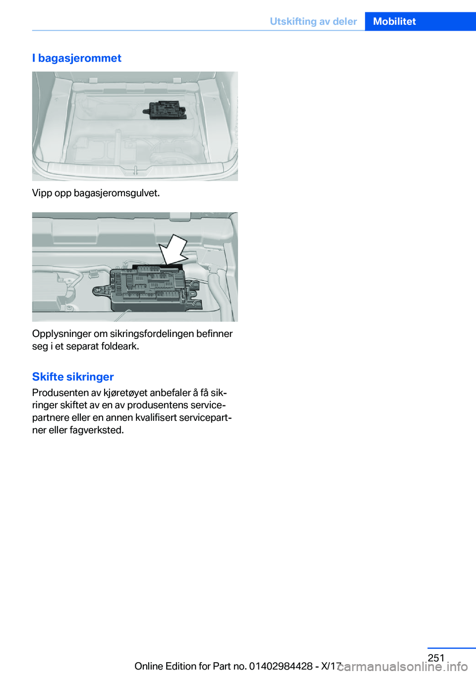 BMW 4 SERIES COUPE 2018  InstruksjonsbØker (in Norwegian) �I��b�a�g�a�s�j�e�r�o�m�m�e�t
�V�i�p�p� �o�p�p� �b�a�g�a�s�j�e�r�o�m�s�g�u�l�v�e�t�.
�O�p�p�l�y�s�n�i�n�g�e�r� �o�m� �s�i�k�r�i�n�g�s�f�o�r�d�e�l�i�n�g�e�n� �b�e�f�i�n�n�e�r�s�e�g� �i� �e�t� �s�e�p�a