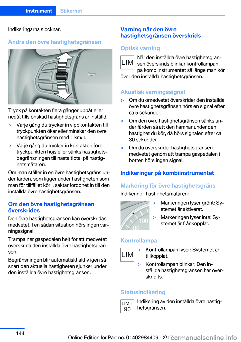 BMW 4 SERIES COUPE 2018  InstruktionsbÖcker (in Swedish) �I�n�d�i�k�e�r�i�n�g�a�r�n�a� �s�l�o�c�k�n�a�r�.
�Ä�n�d�r�a��d�e�n��